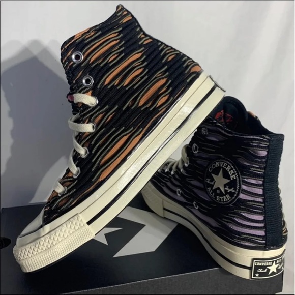 Converse Chuck 70 High Top Shoes Black Multicolored New Without Box Womans 6.5 - Picture 3 of 10